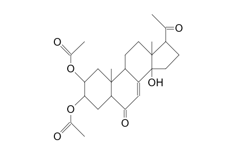 2b,3b-Bisacetoxy-14-hydroxy-5b-pregn-7-ene-6,20-dione