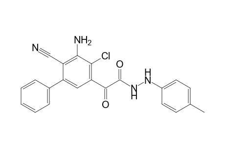 3-Amino-2-cyano-4-chloro-5-{[(p-tolyl)hydrazo]glyoxalyl}-biphenyl
