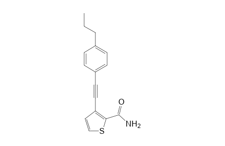 3-((4-Propylphenyl)ethynyl)thiophene-2-carboxamide