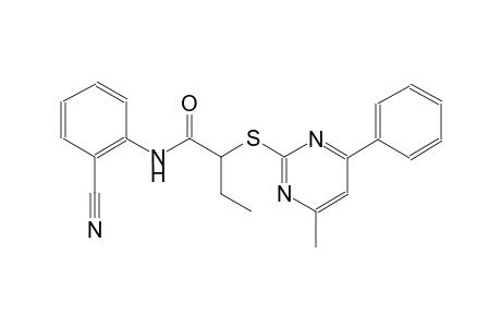 N-(2-cyanophenyl)-2-[(4-methyl-6-phenyl-2-pyrimidinyl)sulfanyl]butanamide