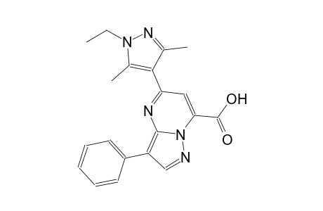 pyrazolo[1,5-a]pyrimidine-7-carboxylic acid, 5-(1-ethyl-3,5-dimethyl-1H-pyrazol-4-yl)-3-phenyl-