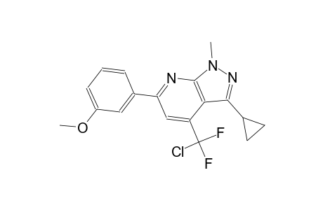 3-{4-[chloro(difluoro)methyl]-3-cyclopropyl-1-methyl-1H-pyrazolo[3,4-b]pyridin-6-yl}phenyl methyl ether
