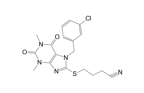 4-{[7-(3-chlorobenzyl)-1,3-dimethyl-2,6-dioxo-2,3,6,7-tetrahydro-1H-purin-8-yl]sulfanyl}butanenitrile