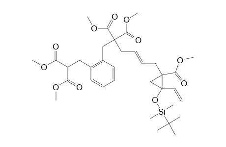 DIMETHYL-(4E)-6-[R-2-(TERT.-BUTYLDIMETHYLSILOXY)-T-1-METHOXYCARBONYL-2-VINYLCYCLOPROP-1-YL]-1-[2-[2,2-DI-(METHOXYCARBONYL)-ETHYL]-PHENYL]-4-HEXENE