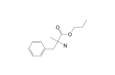 Phenylalanine, dl, .alpha.-methyl-, N-propyl ester