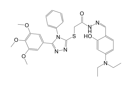 acetic acid, [[4-phenyl-5-(3,4,5-trimethoxyphenyl)-4H-1,2,4-triazol-3-yl]thio]-, 2-[(Z)-[4-(diethylamino)-2-hydroxyphenyl]methylidene]hydrazide