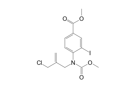 Methyl 3-Iodo-4-[N-(methoxycarbonyl)-N-(2-chloromethylprop-2-enyl)amino]benzoate