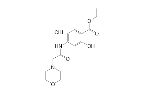 4-(2-MORPHOLINOACETAMIDO)SALICYLIC ACID, ETHYL ESTER, HYDROCHLORIDE