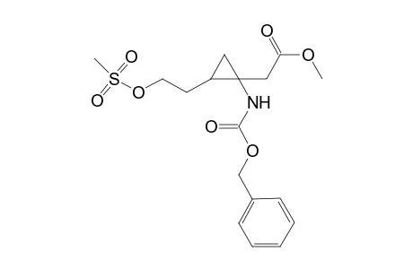 Methyl 2-{2'-[2"-(methanesulfonyloxy)ethyl]-1'-N-[(benzyloxycarbonyl)amino]cyclopropyl}-acetate