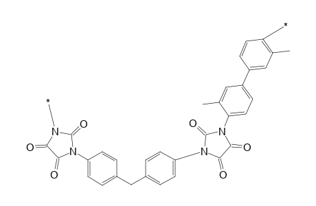 Poly[methylene-bis(1,4-phenylene)-n,n'-imidazolidinetrione-diyl-co-3,3'-dimethylbiphenyl-diyl-n,n'-imidazolidinetrione-diyl]