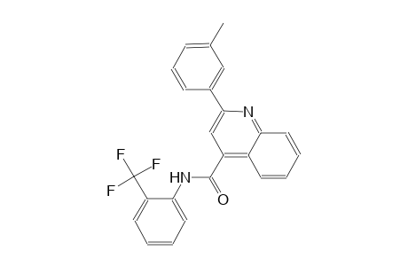 2-(3-methylphenyl)-N-[2-(trifluoromethyl)phenyl]-4-quinolinecarboxamide