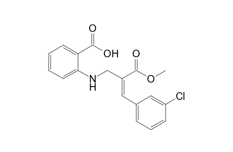 Methyl 2-{[2'-(hydroxycarbonyl)phenyl]aminomethyl}-3-(3"-chlorophenyl)prop-2-enoate