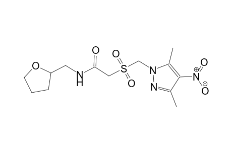 2-{[(3,5-dimethyl-4-nitro-1H-pyrazol-1-yl)methyl]sulfonyl}-N-(tetrahydro-2-furanylmethyl)acetamide