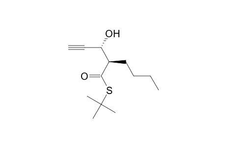 (2R)-2-[(1R)-1-hydroxyprop-2-ynyl]hexanethioic acid S-tert-butyl ester