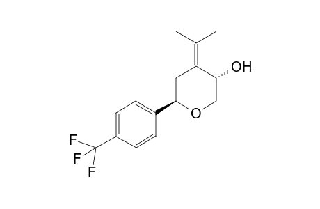(3S*,6R*)-4-(Propan-2-ylidene)-6-[4-(trifluoromethyl)phenyl]oxan-3-ol