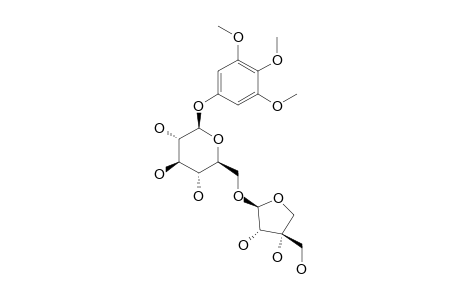 3,4,5-TRIMETHOXYPHENOL-BETA-D-APIOFURANOSYL-(1->6)-BETA-D-GLUCOPYRANOSIDE
