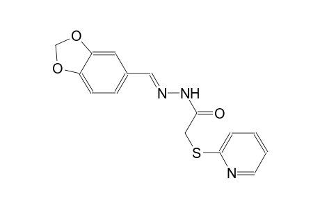 N'-[(E)-1,3-benzodioxol-5-ylmethylidene]-2-(2-pyridinylsulfanyl)acetohydrazide
