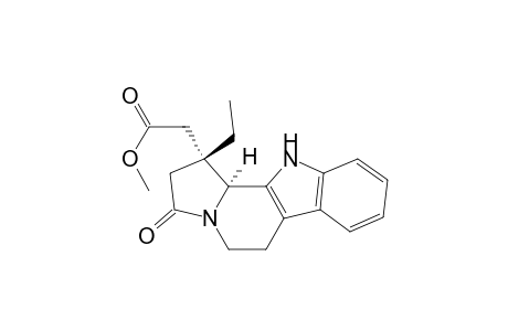 1H-Indolizino[8,7-b]indole-1-acetic acid, 1-ethyl-2,3,5,6,11,11b-hexahydro-3-oxo-, methyl ester, cis-(.+-.)-
