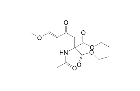 Diethyl N-(acetylamino)-5-methoxy-3-oxo-4-pentene-1,1-dicarboxylate