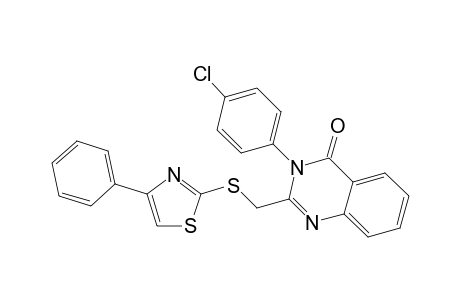 3-(4-Chlorophenyl)-2-{[(4-phenyl-1,3-thiazol-2-yl)sulfanyl]methyl}-3,4-dihydroquinazolin-4-one