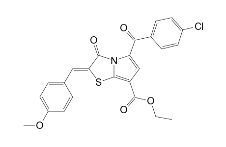 ETHYL_5-(4-CHLOROPHENYL)-CARBONYL-2-(4-METHOXYPHENYL)-METHYLIDENE-3-OXO-2,3-DIHYDROPYRROLO-[2.1-B]-THIAZOLE-7-CARBOXYLATE