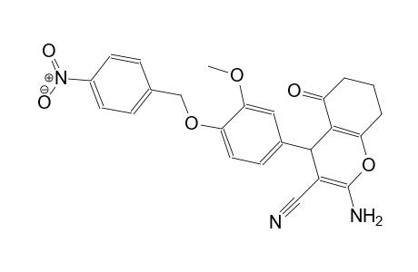 2-amino-4-{3-methoxy-4-[(4-nitrobenzyl)oxy]phenyl}-5-oxo-5,6,7,8-tetrahydro-4H-chromene-3-carbonitrile