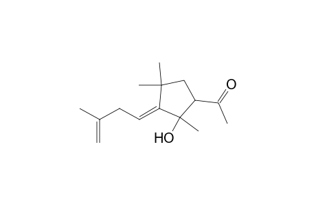 (1RS,2RS)-2-hydroxy-2,4,4-trimethyl-3-(3'-methyl-3'-butenylidene)cyclopentyl methyl ketone