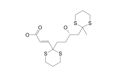 (S)-7-HYDROXY-4,4,9,9-BIS-(TRIMETHYLENEDITHIO)-2-DECANOIC-ACID