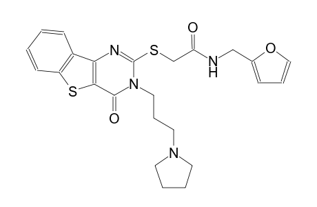 N-(2-furylmethyl)-2-({4-oxo-3-[3-(1-pyrrolidinyl)propyl]-3,4-dihydro[1]benzothieno[3,2-d]pyrimidin-2-yl}sulfanyl)acetamide