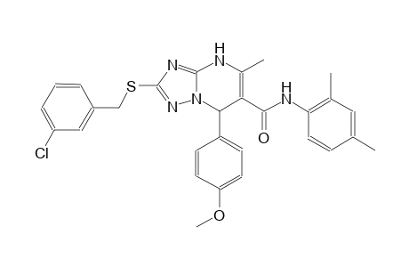 2-[(3-chlorobenzyl)sulfanyl]-N-(2,4-dimethylphenyl)-7-(4-methoxyphenyl)-5-methyl-4,7-dihydro[1,2,4]triazolo[1,5-a]pyrimidine-6-