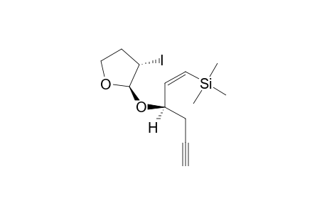 3(S)-Iodo-2(R)-[6'(Z)-trimethylsilyl-1'(R)-prop-3'-ynyl-5'-enyloxy]tetrafuran