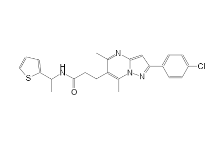 pyrazolo[1,5-a]pyrimidine-6-propanamide, 2-(4-chlorophenyl)-5,7-dimethyl-N-[1-(2-thienyl)ethyl]-
