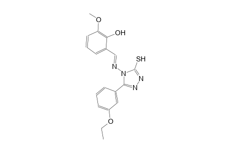 2-((E)-{[3-(3-ethoxyphenyl)-5-sulfanyl-4H-1,2,4-triazol-4-yl]imino}methyl)-6-methoxyphenol