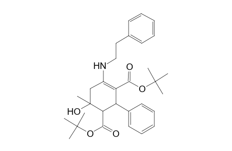 1,3-Di-tert-butyl 6-hydroxy-6-methyl-2-phenyl-4-[(2-phenylethyl)amino]cyclohex-3-ene-1,3-dicarboxylate