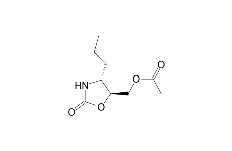 2-Oxazolidinone, 5-[(acetyloxy)methyl]-4-propyl-, trans-