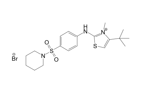 4-tert-butyl-3-methyl-2-[p-(piperidinosulfonyl)anilino]thiazolium bromide