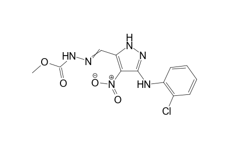 Methyl 2-((3-((2-chlorophenyl)amino)-4-nitro-1H-pyrazol-5-yl)methylene)hydrazine-1-carboxylate