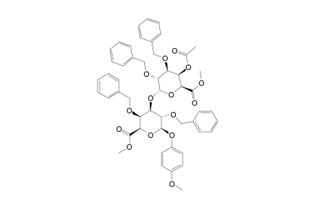 METHYL-(4-METHOXYPHENYL)-2,4-DI-O-BENZYL-3-(METHYL-(4-O-ACETYL-2,3-DI-O-BENZYL-ALPHA-D-GALACTOPYRANOSYLURONATE)-BETA-D-GALACTOPYRANID)-URONATE