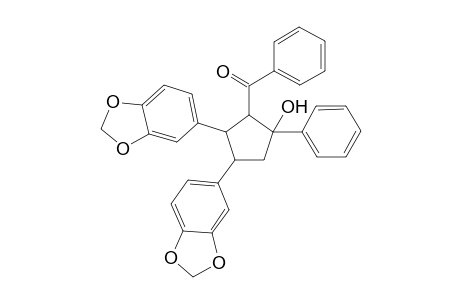 2-Benzoyl-1-phenyl-3,4-bis(3',4'-methylenedioxy)phenyl]-cyclopentanol