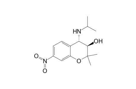 trans-3,4-Dihydro-2,2-dimethyl-7-nitro-4-isopropylamino-2H-1-benzopyran-3-ol