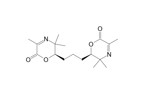 2H-1,4-Oxazin-2-one, 6,6'-(1,3-propanediyl)bis[5,6-dihydro-3,5,5-trimethyl-, (R*,R*)-(.+-.)-