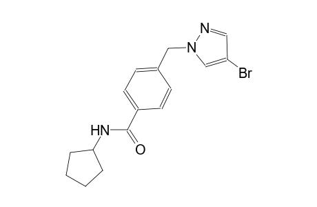 4-[(4-bromo-1H-pyrazol-1-yl)methyl]-N-cyclopentylbenzamide