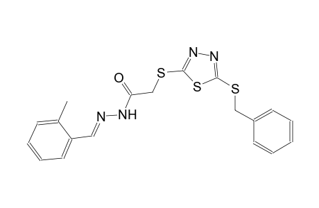 acetic acid, [[5-[(phenylmethyl)thio]-1,3,4-thiadiazol-2-yl]thio]-, 2-[(E)-(2-methylphenyl)methylidene]hydrazide