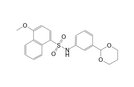 N-[3-(1,3-dioxan-2-yl)phenyl]-4-methoxy-1-naphthalenesulfonamide