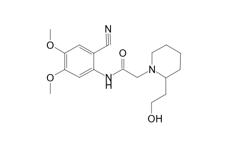 1-Pyridineacetamide, N-(2-cyano-4,5-dimethoxyphenyl)hexahydro-2-(2-hydroxyethyl)-