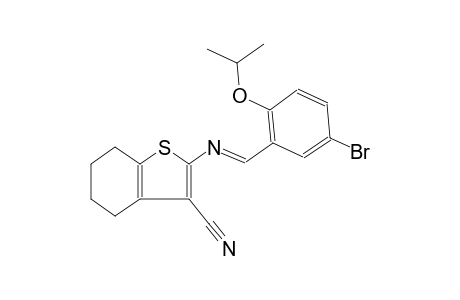 2-{[(E)-(5-bromo-2-isopropoxyphenyl)methylidene]amino}-4,5,6,7-tetrahydro-1-benzothiophene-3-carbonitrile