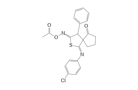 5'-(Acetoxyimino)-4'-phenyl-2'-(4'-chlorophenylimino)-1-oxo-2',3',4',5'-tetrahydro-spiro[cyclopentane-2,3'-thiophene]