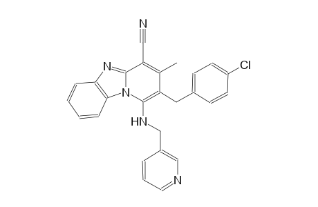 2-(4-chlorobenzyl)-3-methyl-1-[(3-pyridinylmethyl)amino]pyrido[1,2-a]benzimidazole-4-carbonitrile