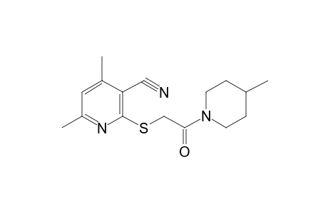 3-Pyridinecarbonitrile, 4,6-dimethyl-2-[[2-(4-methyl-1-piperidinyl)-2-oxoethyl]thio]-