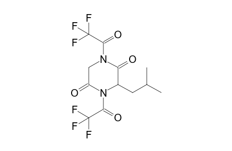 1,4-Bis(trifluoroacetyl)-3-(3-methylpropyl)-2,5-diketopiperazine